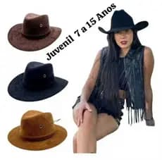 Chapéu Country Juvenil 7 a15 Anos  Cowboy Cavalgada Festas Junina Rodeio Masculino  Feminino