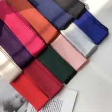 Lenço de Cetim de Cor Sólida Estilo Coreano Fino Estreito Longo Faixa de Laço Francês Laço de Cabelo Fita Versátil de Al