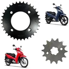 Kit Coroa e Pinhao Biz 125 2005 Ate 2016 Pop 100 2007 ED /BIZ 110 2016 ED