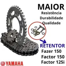 Kit Relação Transmissão Tração Com Retentor Fazer 150 (2014 Em Diante) - Factor 150 e 125 o (2016 Em Diante)alta qualida