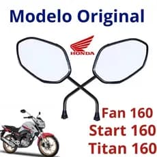 Par de Retrovisor Modelo Original TITAN /FAN 150/160/START 150/160 2014 Em Diante (Todas)