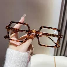 Óculos Multicoloridos Vintage Com Moldura Quadrada Anti-Azuis