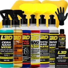 Kit Cera Automotiva L3D  Linha Completa Para Todas as Partes do Veiculo