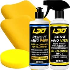 Cera Automotiva  Polidor Automotivo L3D Flanelas de Microfibra e Aplicador