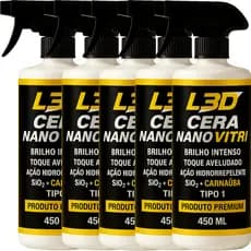 5 Ceras Automotiva L3D Facil Aplicação  Brilho intenso e Super Proteção