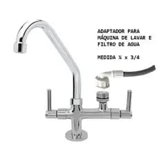 Torneira De Bancada Com Adaptador Para Filtro e Maquina De Lavar