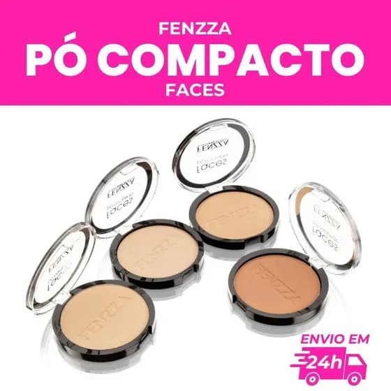 PÓ COMPACTO FACES MAKE UP 12G TOQUE AVELUDADO - FENZZA