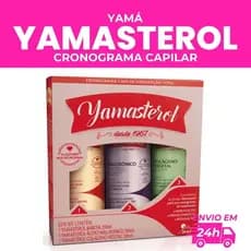 KIT YAMASTEROL CRONOGRAMA CAPILAR (BABOSA, HIALURÔNICO E COLÁGENO) 200ML - YAMÁ