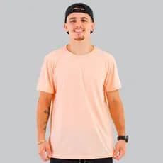 Camiseta Básica Masculina Lisa Casual Salmão Academia Manga Curta DryPoli