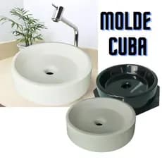 Molde Para Fabricação de Cuba Banheiro Redonda Cimentício