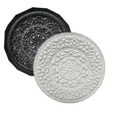 Forma Para Decoração Mandala Floral Gesso Casa - D0834