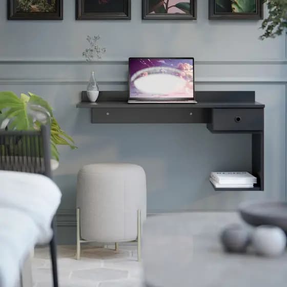 Mesa de Computador Notebook para Casa e Escritório Pratica Escrivaninha Suspensa - Varias Cores Envio em 24h