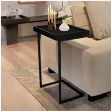 Mesa Lateral De Apoio Sofá  Adélia Pé De Aço - Cores - Sofisticação, Luxo e Decoração - Sala