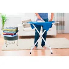 Tábua de Passar Roupa Mesa Passadeira Dobrável C/ Regulagem Resistente - Forro Térmico, Versátil, em Metal (Ferro)