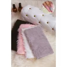 Tapete Pelúcia Peludo Para Fotos Decoração Manicure 30x30