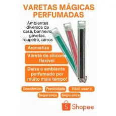 Vareta Mágica Aromática Perfumada Silicone Flexível | Aromatizador para Casa, Carro, Roupeiro, Banheiro