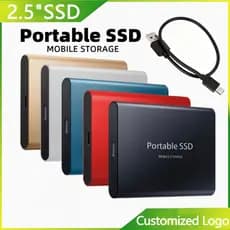 Disco rígido móvel portátil USB 3.1 tipo C SSD externo de 1 TB-16 TB