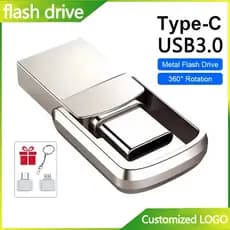 Unidade flash dois em um TYPE-C e USB3.0 Unidade flash USB para carro de 32 GB-2 TB
