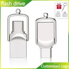 Unidade Flash dois em um USB3.0 de alta velocidade TYPE-C 32GB-2TB com adaptador OTG