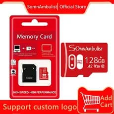 Cartão de memória SD/TF em miniatura 8GB/32GB/64GB Classe 10 Cartão de memória Flash de alta velocidade