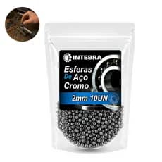 Esfera Aço Cromo 2mm - Alta Precisão Rolamento 10 Peças