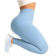 Legging feminina canelada premium leggings sem costura de cintura alta para academia yoga e treinoss