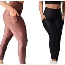 Legging com bolso nas duas lateral leggings no suplex poliéster premium para acadeimia e treggings