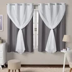 Cortina de Voal Blackout 100% Corta Luz 2,20m x1,30m Promoção