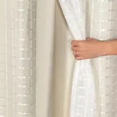 Cortina Blackout Pvc + Tecido Voil 2,80 X 1,60 Sala Quarto Cor Cinza Bege Branco Bloqueia Luz Xadrez