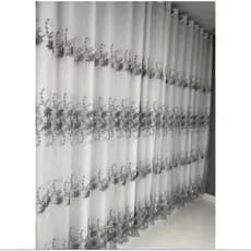 Cortina Quarto Sala Nobreza 3m X 2,80m Bordado trabalhado Janela Luxo