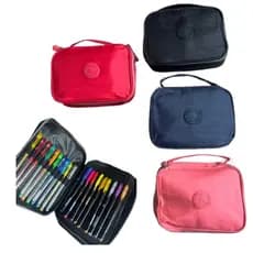 Estojo Escolar Jumbo Juvenil Nylon Tactel Box Grande