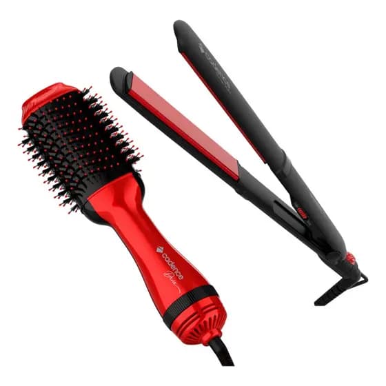 Kit Escova Secadora Diva E Prancha Alisadora Rouge Cadence