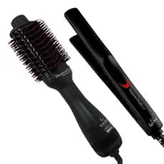 Kit Gama Italy Escova Secador Modeladora + Prancha Eleganza Plus Ceramic Bivolt 127/220V