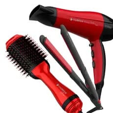 Kit Secador Cadence Rouge + Chapinha Syle + Escova 3 em 1 Modeladora Cadence Rouge Diva Style