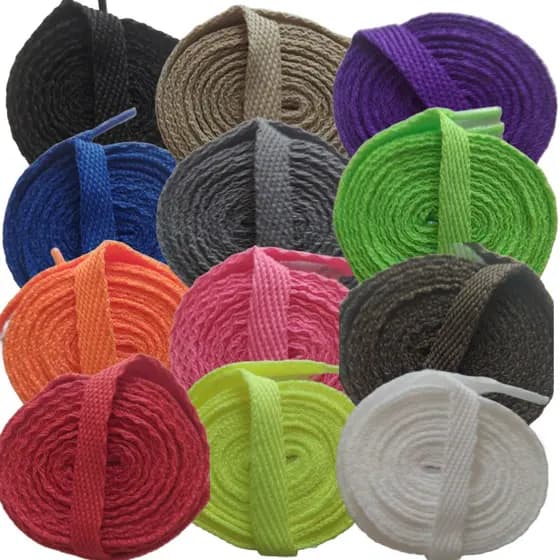 10 Pares Cadarço  chato Ténis 120cm Cores Diversas Monte seu Kit Leia a Descrição