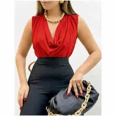 Blusa Feminina Gola Boba Suplex  Regata Feminina  Moda Verão Elegante