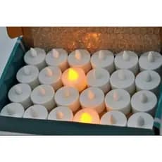 40 Velas Led Chama Real Luz Oscilante Amarela com Baterias Inclusas