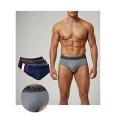 Kit com 6 Cueca PERSONAL #NEZUNI #100% Algodão, cores sortidas,  Elastico personalizado.