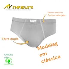 kit com 6 Cuecas Basica #NEZUNI# 100%ALGODÃO masculino mod SLIP  clássica cores sortidas