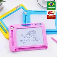 Lousa Mágica Infantil Magnética Quadro de Desenho Educativo P M G Cores Diversas