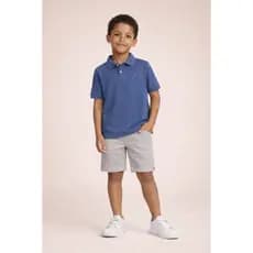 Camisa Gola Polo Infantil e Juvenil Premium Manga Curta Bebê Menino Algodão de alta Qualidade
