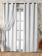 Cortina com Blackout PVC com Tecido Voil para Sala/Quarto medidas 2,80 m x 2,80 m Varias Cores PROMO