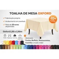 KIT 08 TOALHA DE MESA DECORAÇÃO OXFORD 1,50 X 1,50 BUFFET FESTA EVENTO RESTAURANTE DECORAÇÃO ENVIO IMEDIATO