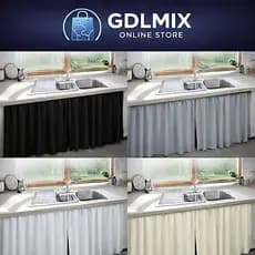🔥 Cortina de Pia para Cozinha 100% PVC | Antimofo | 138x80cm | Envio Rápido! 🔥