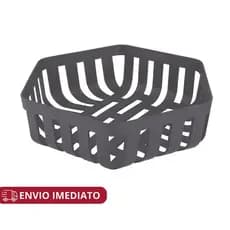 Fruteira Hexagonal Cinza Grafite Telado Organizador