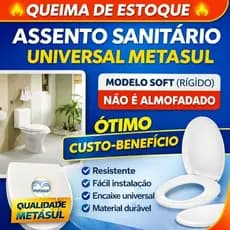 Assento Sanitário Soft Branco Universal Metalsul – Conforto e Qualidade