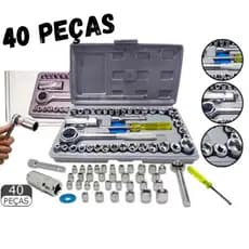Jogo De chaves 40 Peças Chave Catraca Reversível Resistente à Pressão jogo de soquete