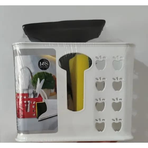 Kit Pia Porta Talher+Rodo+Esponja.
