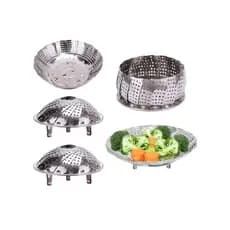 Cesto Cozimento Vapor Inox Vapor na Panela Cozimento Ovo Legumes Cesto Grande Premium