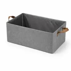 Kit 3 Cestos Organizadores Dobráveis 47cm com Alça – Caixa Multiuso para Guarda-Roupas,Lavanderia e Closet